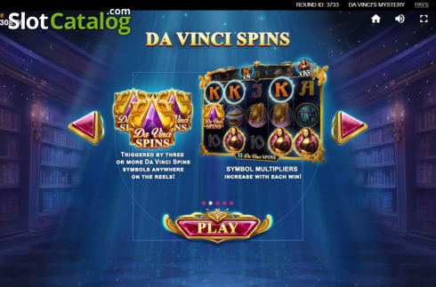 Скрин4. Da Vinci's Mystery слот