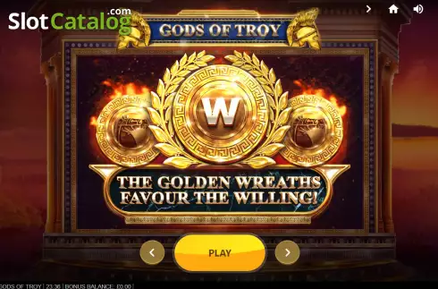 Скрин2. Gods of Troy слот