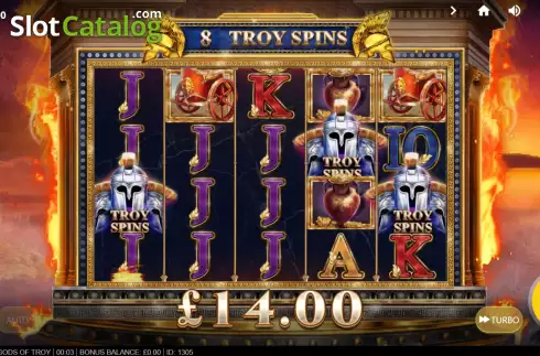 Скрин9. Gods of Troy слот