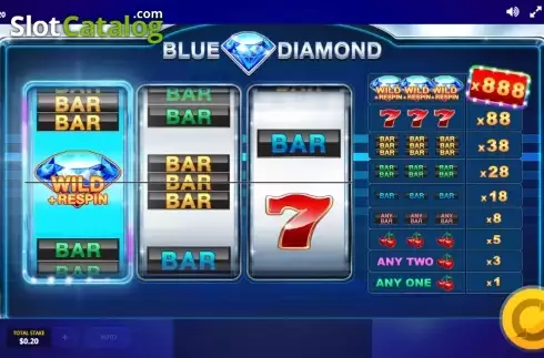 Скрин3. Blue Diamond (Red Tiger) слот
