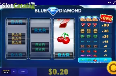 Скрин6. Blue Diamond (Red Tiger) слот