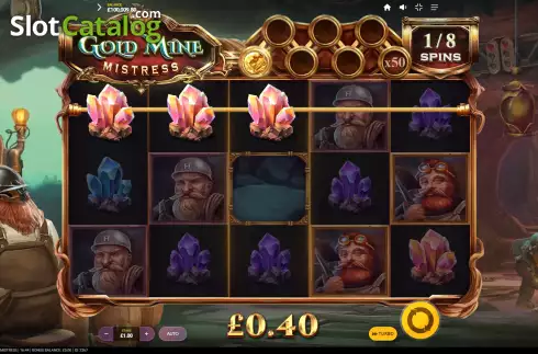 Скрин4. Gold Mine Mistress слот