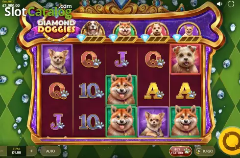 Скрин2. Diamond Doggies слот
