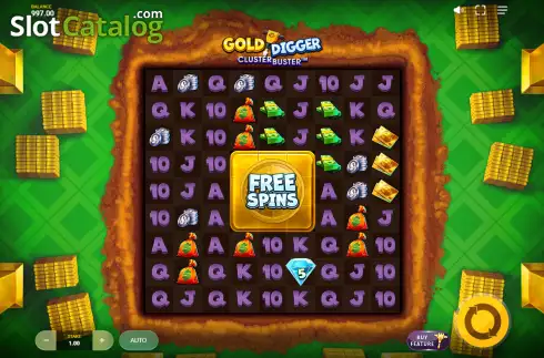 Скрин2. Gold Digger Clusterbuster слот