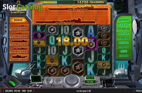 Скрин4. Battleship Direct Hit слот