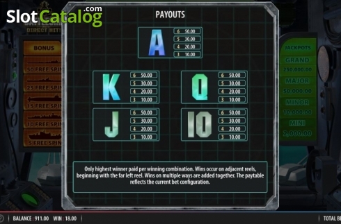 Скрин6. Battleship Direct Hit слот