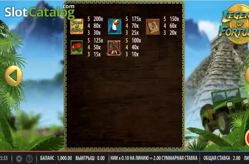 Скрин9. Legend of Fortune слот