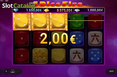 Скрин3. 5 Dice Fire слот