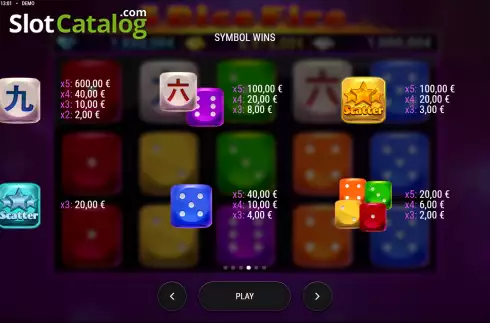 Скрин7. 5 Dice Fire слот