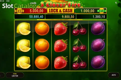 Скрин2. 5 Clover Fire - Lock & Cash слот