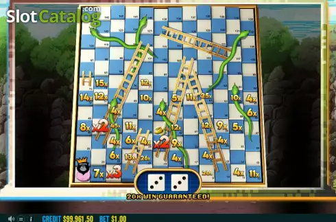 Скрин8. Snakes and Ladders Megadice слот