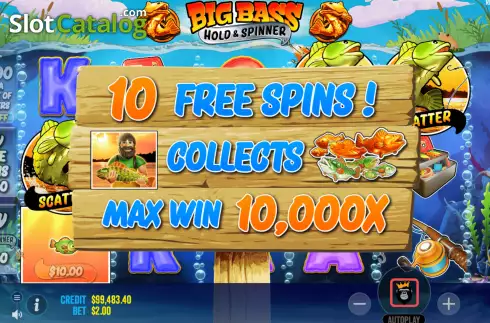Скрин6. Big Bass Bonanza Hold and Spinner слот
