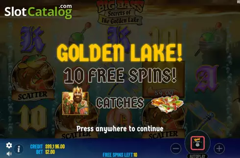 Скрин4. Big Bass Secrets of the Golden Lake слот