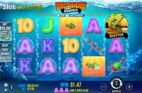 Скрин3. Big Bass Bonanza Reel Action слот