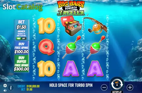 Скрин2. Big Bass Bonanza 3 Reeler слот