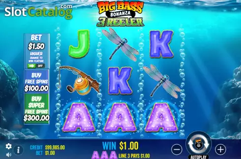 Скрин3. Big Bass Bonanza 3 Reeler слот