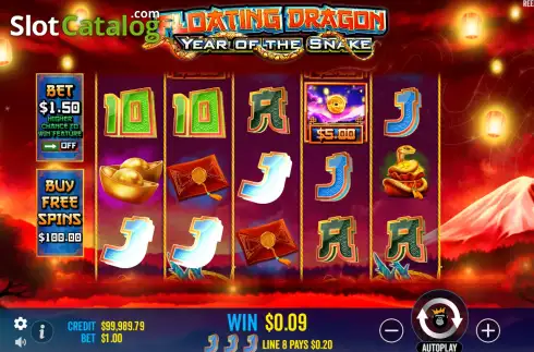 Скрин4. Floating Dragon Year of the Snake слот
