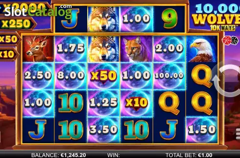 Скрин6. 10,000 Wolves 10K Ways слот