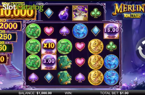 Скрин2. Merlin’s 10K Ways слот