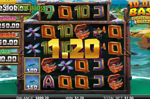 Скрин3. 10,000 Big Bass Lightning Blitz слот