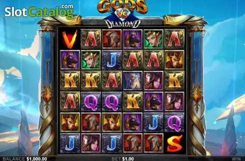 Скрин2. Gods Vs Diamonds слот