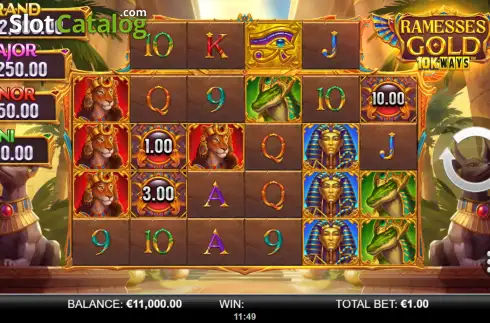 Скрин2. Ramesses Gold 10K Ways слот