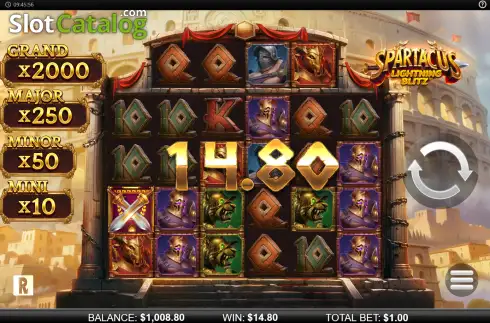 Скрин3. Spartacus Lightning Blitz слот