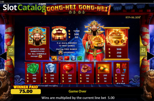 Скрин7. Gong Hei Gong Hei слот