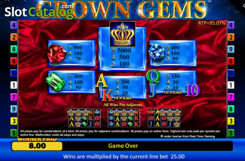 Скрин8. Crown Gems слот