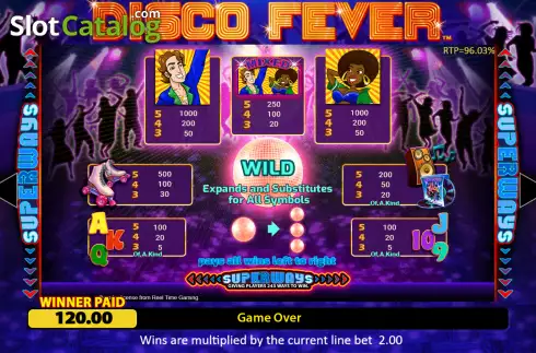 Скрин6. Disco Fever (Reel Time Gaming) слот