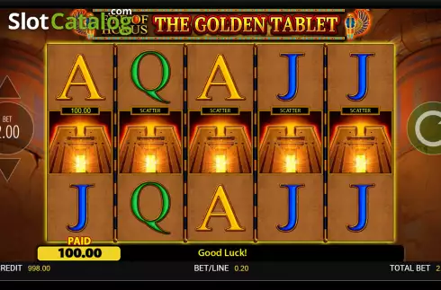 Скрин3. Eye of Horus: The Golden Tablet слот