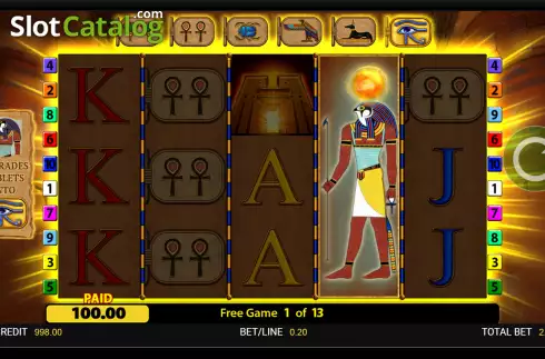 Скрин4. Eye of Horus: The Golden Tablet слот