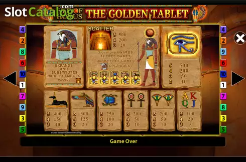 Скрин6. Eye of Horus: The Golden Tablet слот