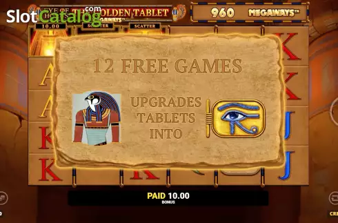 Скрин4. Eye Of Horus The Golden Tablet Megaways слот