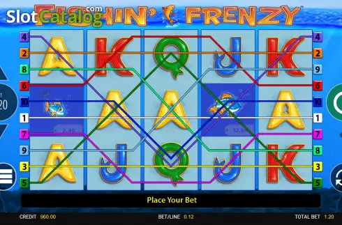 Скрин2. Fishin' Frenzy слот