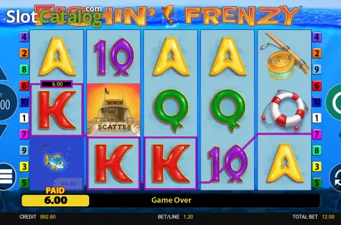 Скрин3. Fishin' Frenzy слот
