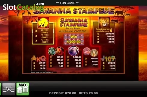 Скрин6. Savanna Stampede слот