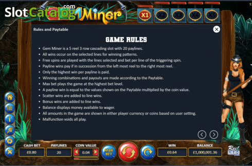 Скрин5. Gem Miner (ReelNRG) слот