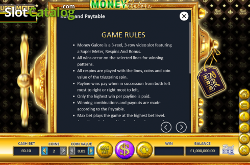 Скрин6. Money Galore слот