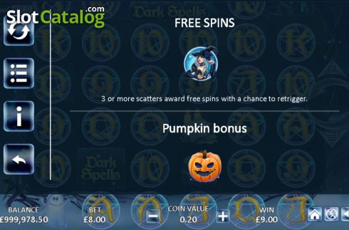 Скрин7. Dark Spells слот