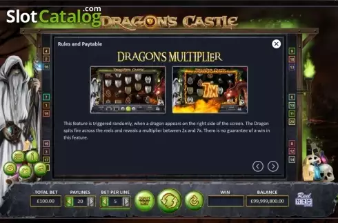 Скрин2. Dragon's Castle слот