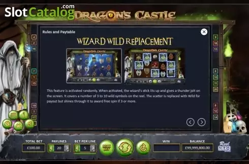 Скрин3. Dragon's Castle слот
