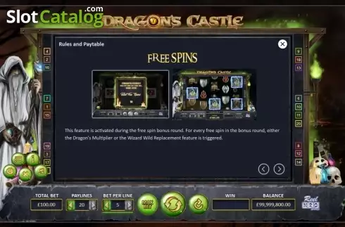 Скрин4. Dragon's Castle слот