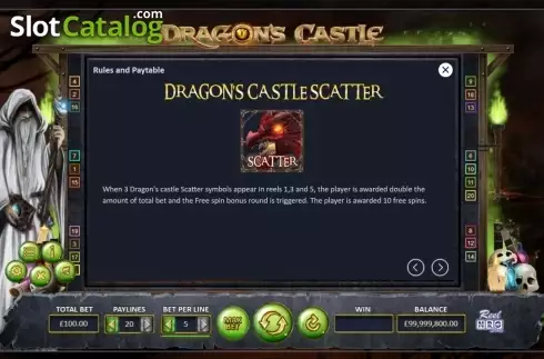 Скрин5. Dragon's Castle слот
