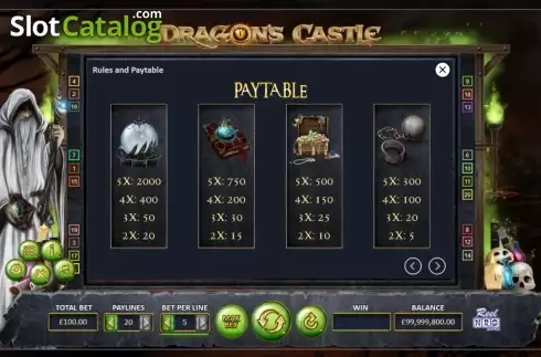 Скрин7. Dragon's Castle слот