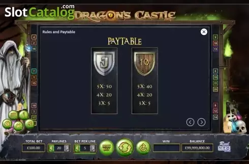Скрин9. Dragon's Castle слот