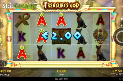 Скрин3. Treasures God слот