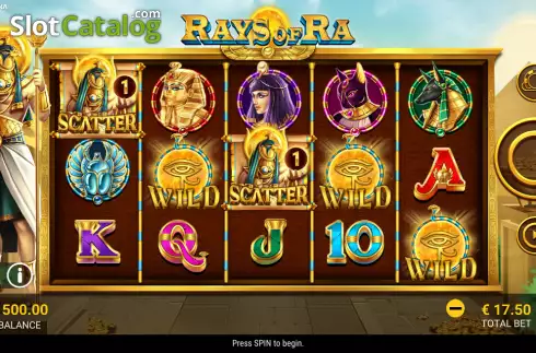 Скрин2. Rays of Ra слот