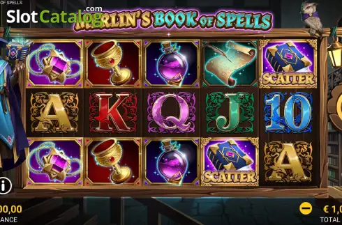 Скрин2. Merlin’s Book Of Spells слот