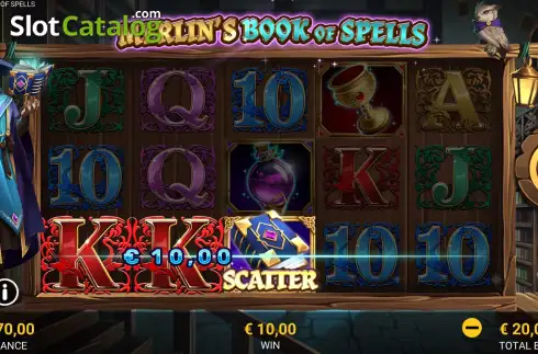 Скрин3. Merlin’s Book Of Spells слот